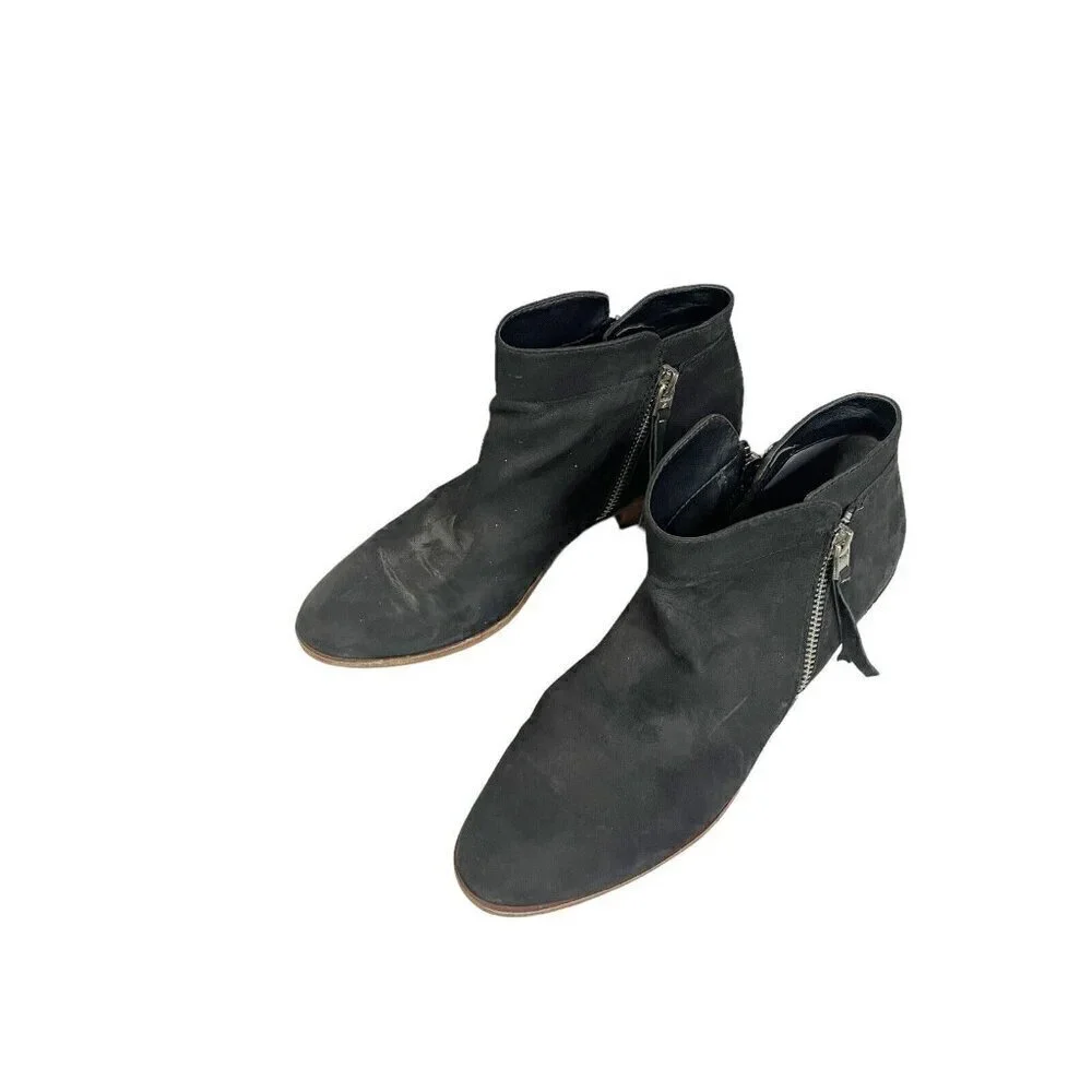 Sam Edelman Shoes Womens Size 8.5 Packer‎ Black Suede Zip Ankle Booties